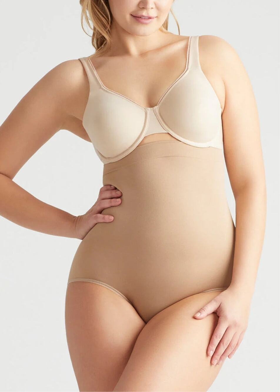 Yummie Women's M/L Seamless Solutions Shapewear High Waist Shaping Brief M2-7